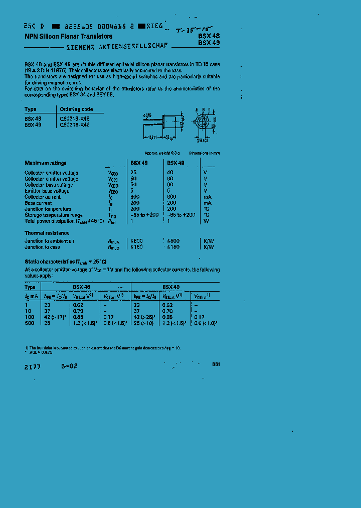 BSX48_76836.PDF Datasheet