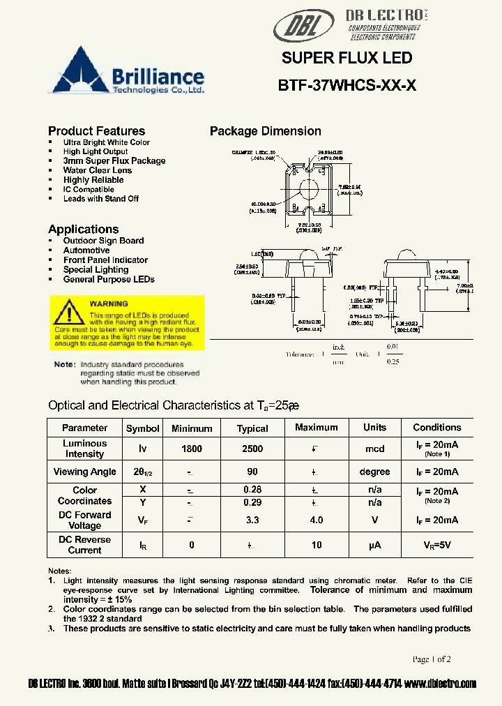 BTF-37WHCS-YW-X_623609.PDF Datasheet