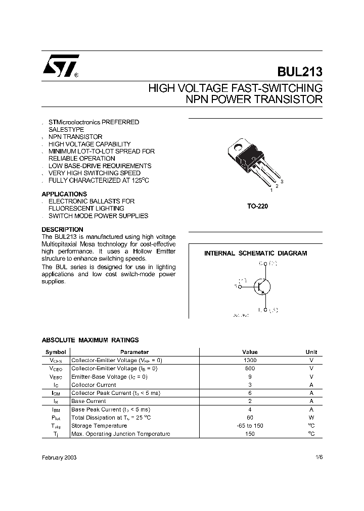 BUL21303_737246.PDF Datasheet