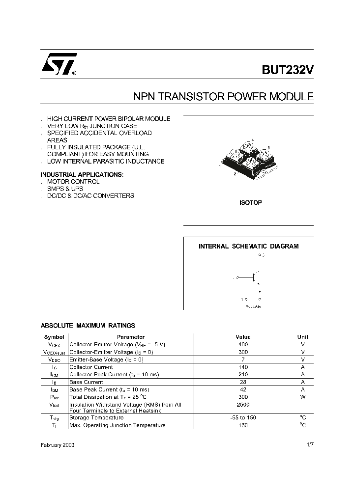 BUT232V03_738340.PDF Datasheet