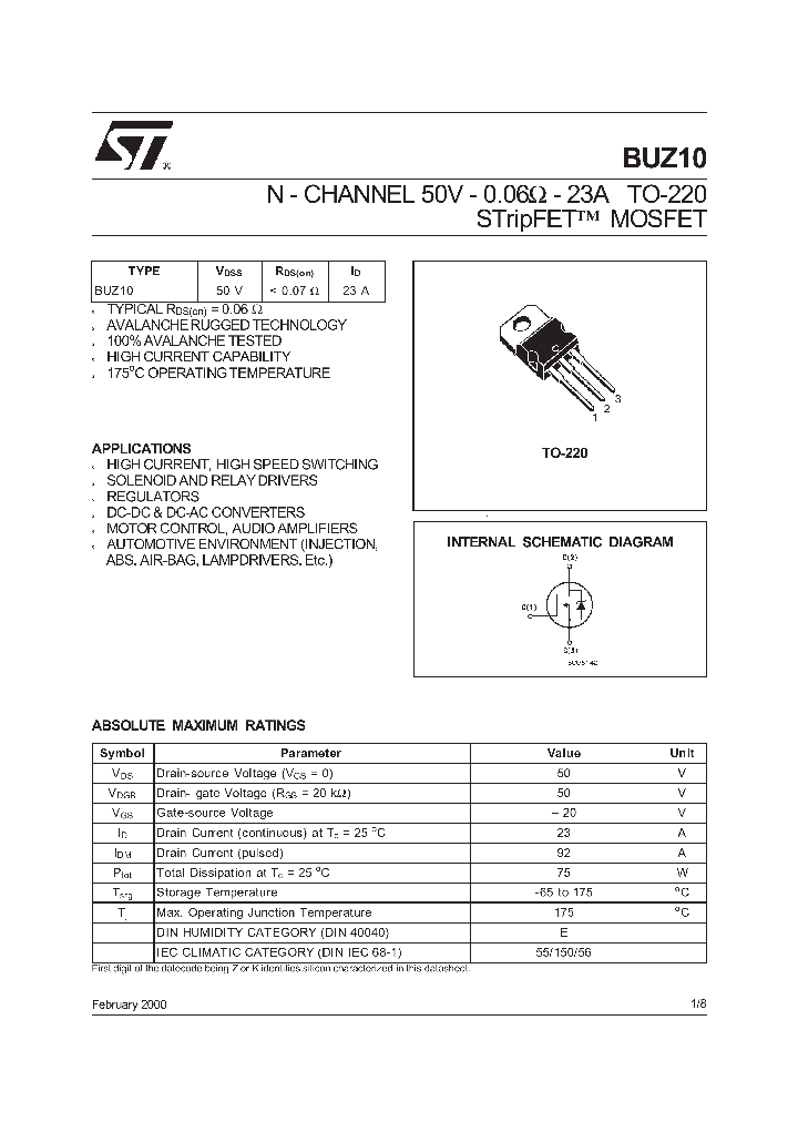 BUZ10_779336.PDF Datasheet
