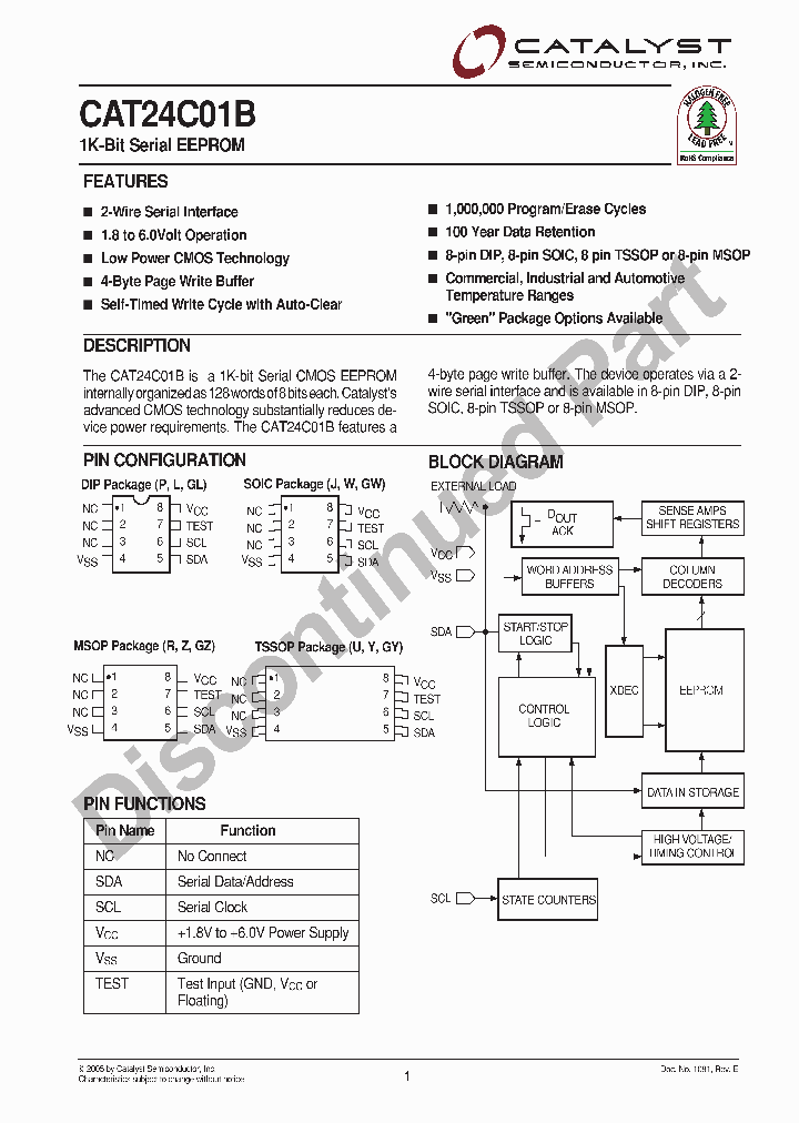 CAT24C01B05_612517.PDF Datasheet