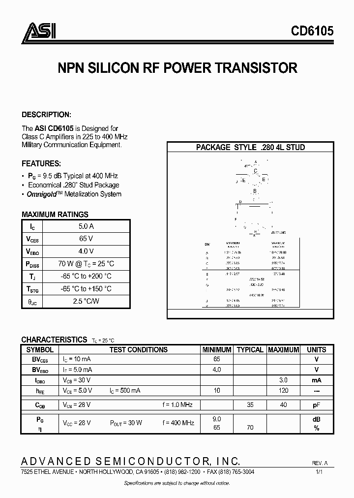 CD6105_650450.PDF Datasheet
