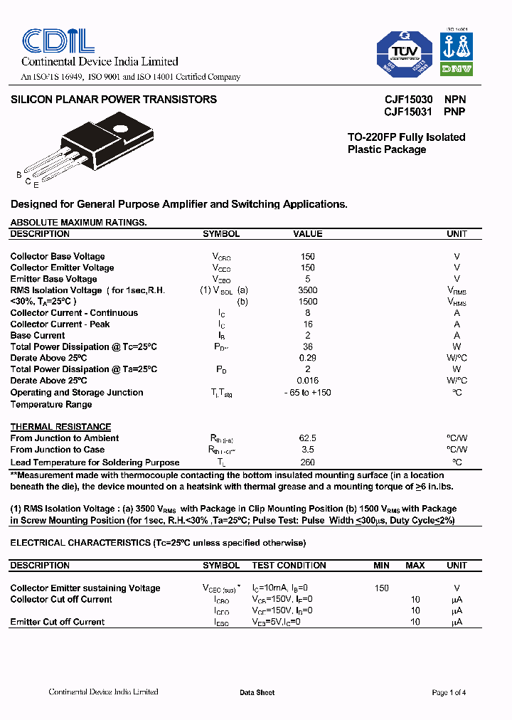 CJF15030_633906.PDF Datasheet