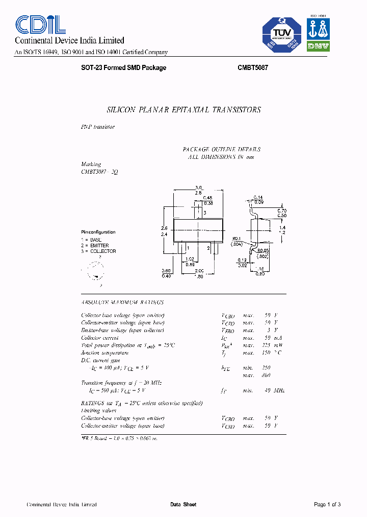CMBT5087_633697.PDF Datasheet