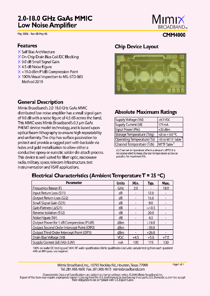 CMM4000_622842.PDF Datasheet