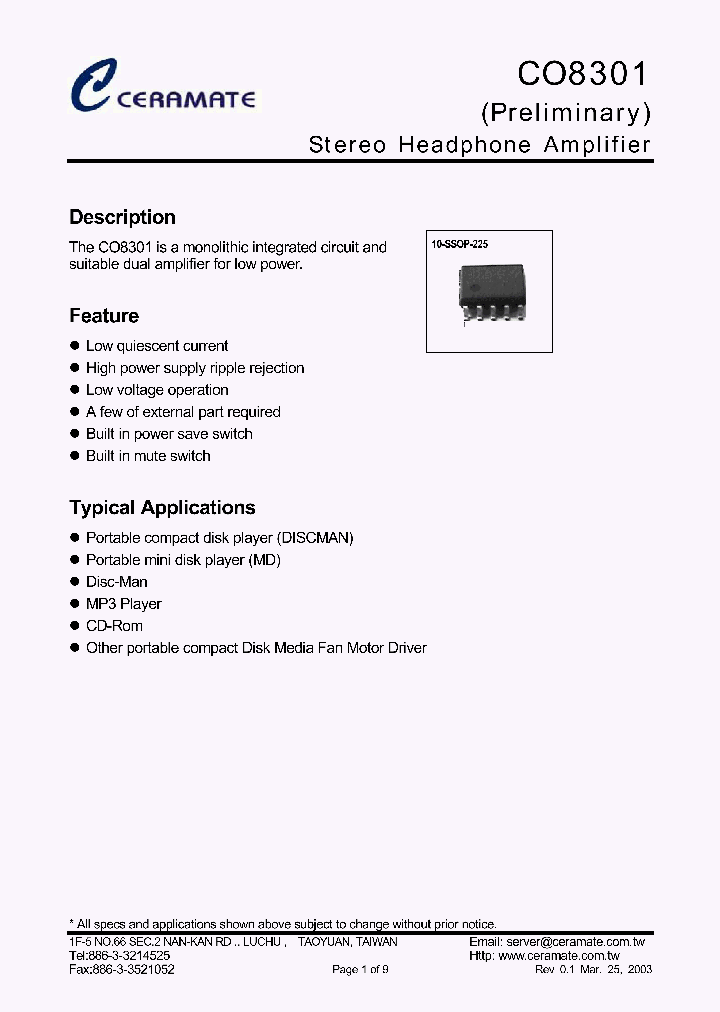 CO8301_401887.PDF Datasheet