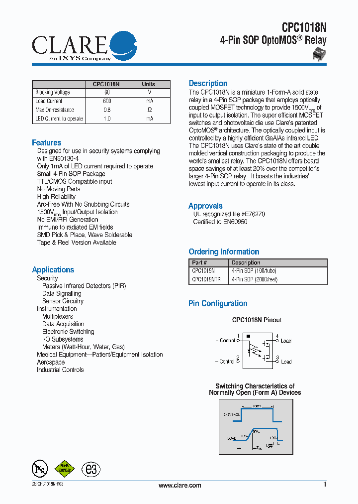 CPC1018N_634578.PDF Datasheet