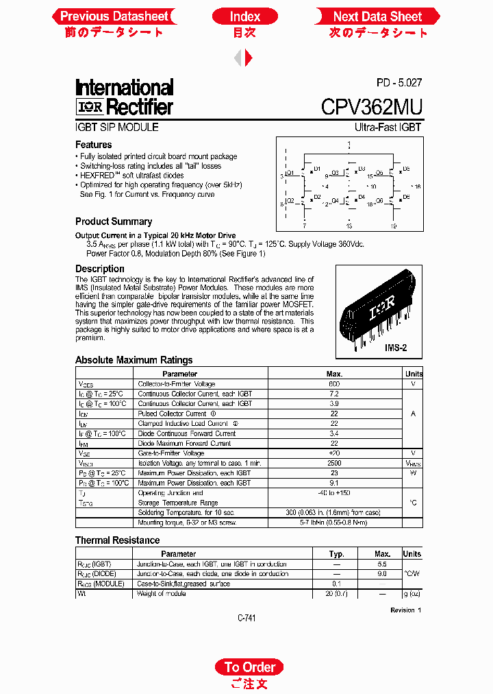 CPV362MU_613700.PDF Datasheet