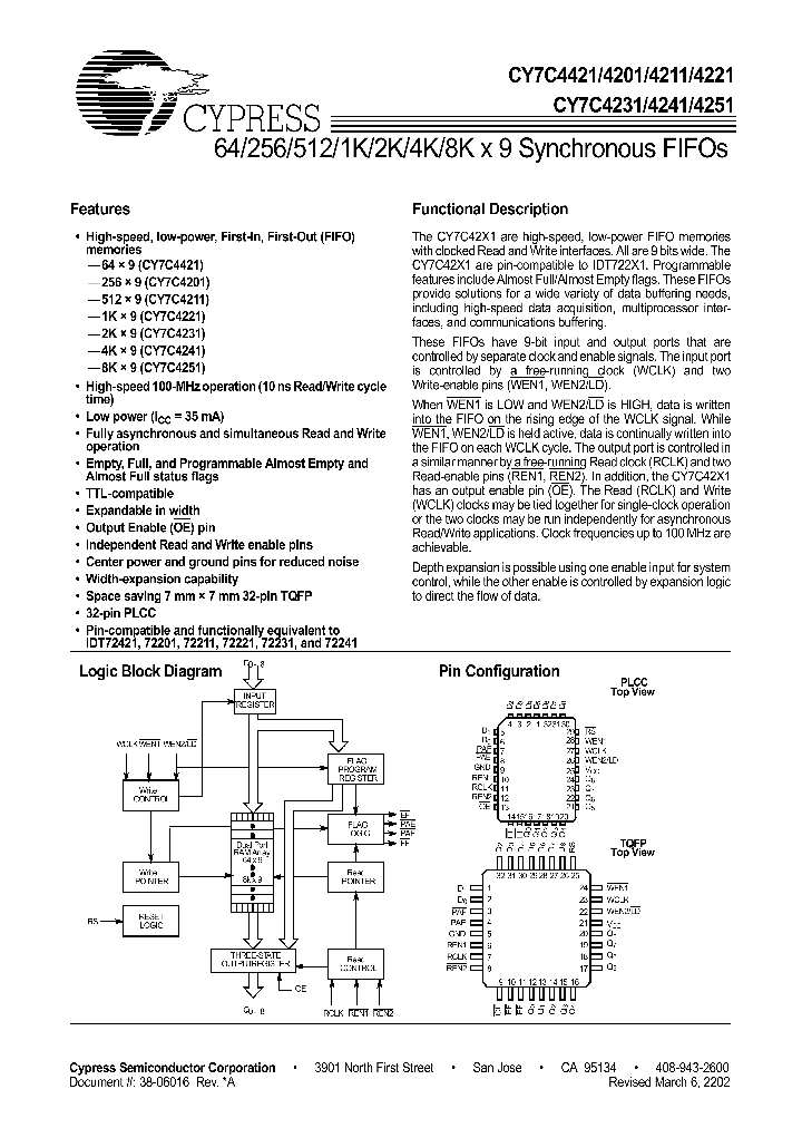 CY7C4201_420181.PDF Datasheet
