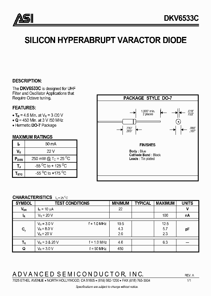 DKV6533C_650429.PDF Datasheet