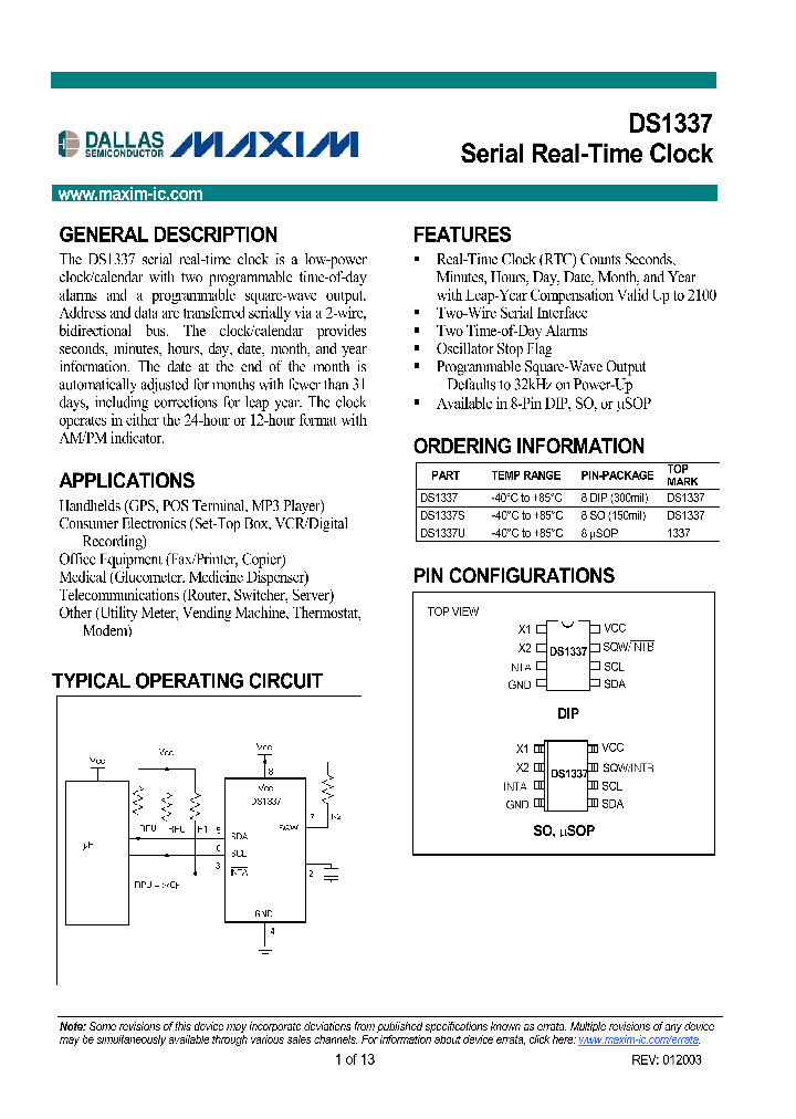 DS1337_236911.PDF Datasheet