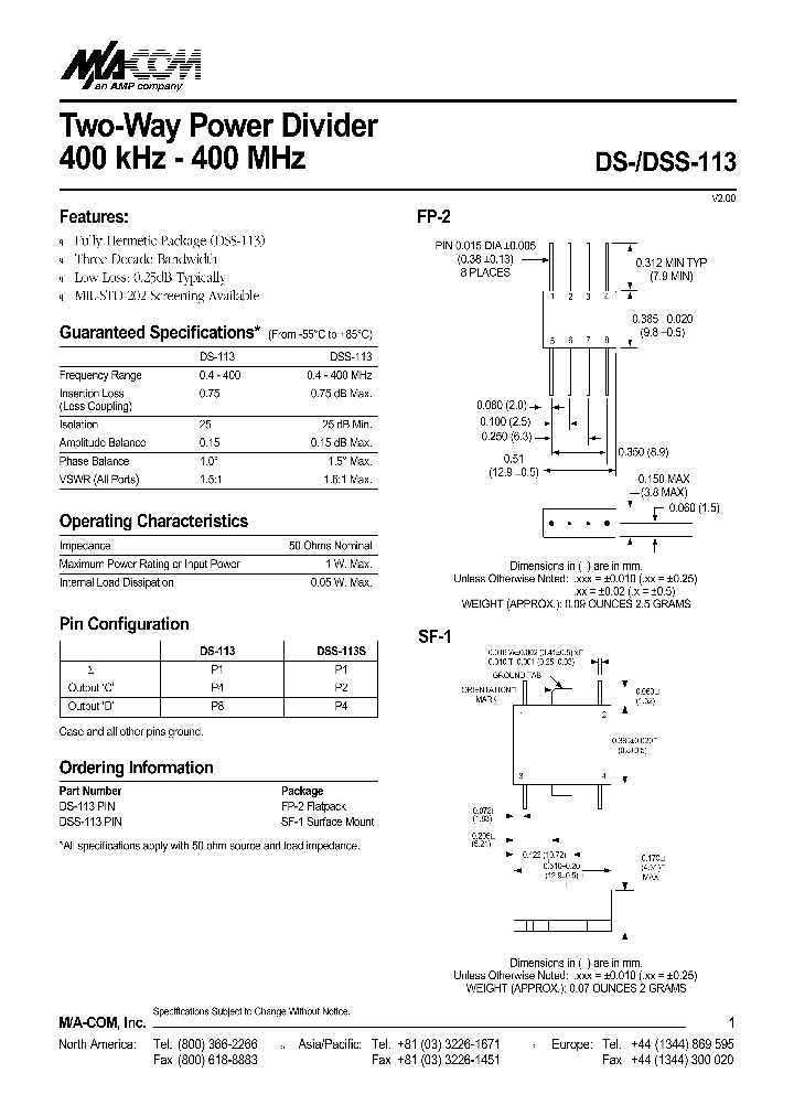 DSS-113_762195.PDF Datasheet