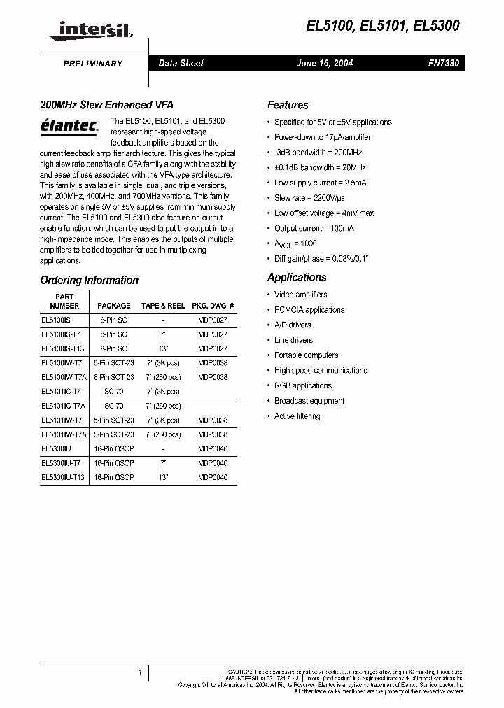 EL5100_333251.PDF Datasheet