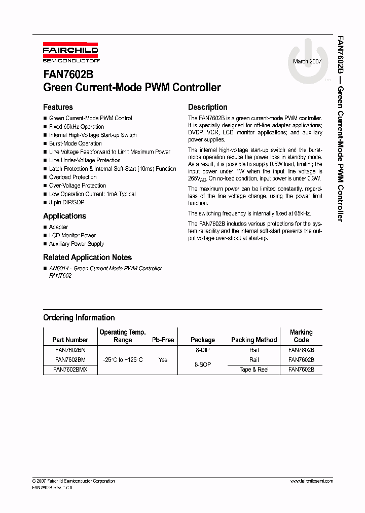 FAN7602B_590277.PDF Datasheet