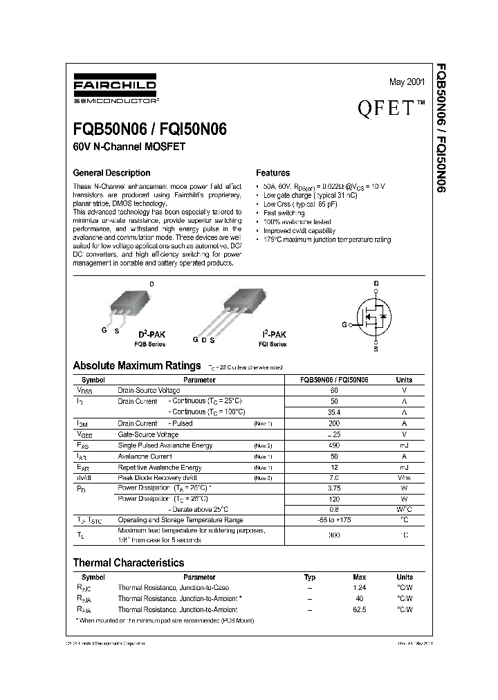 FQB50N06_743566.PDF Datasheet