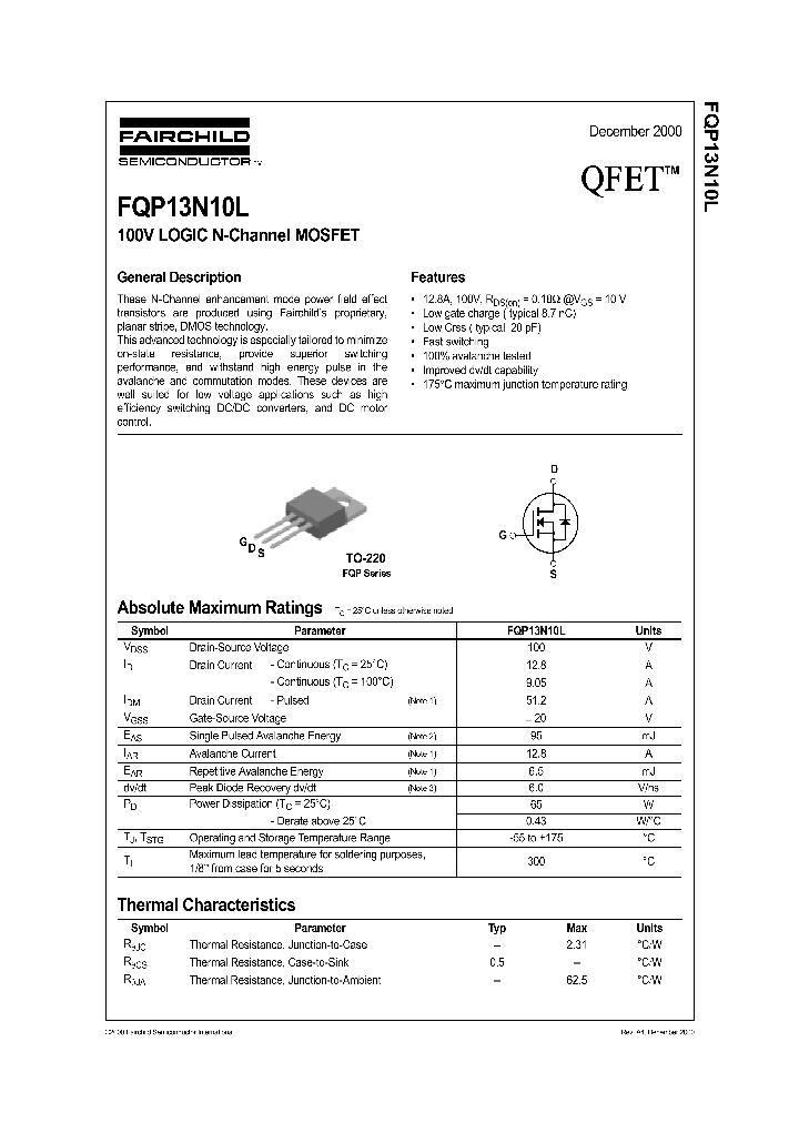 FQP13N10L_743394.PDF Datasheet