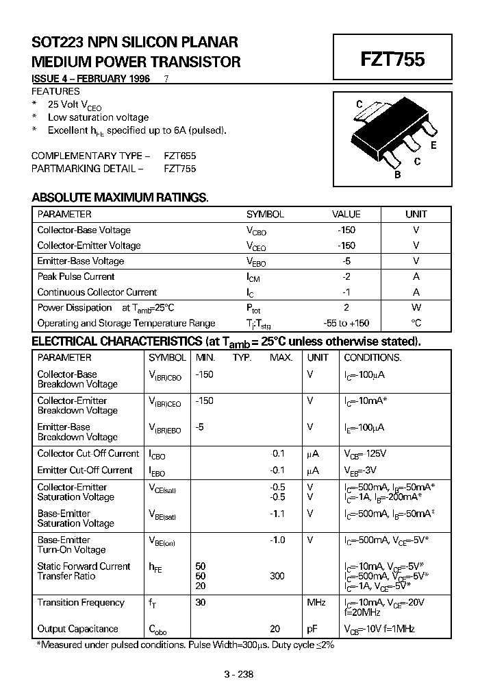 FZT755_560040.PDF Datasheet