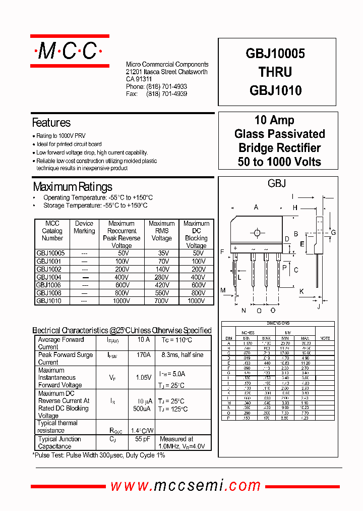 GBJ1010_734265.PDF Datasheet