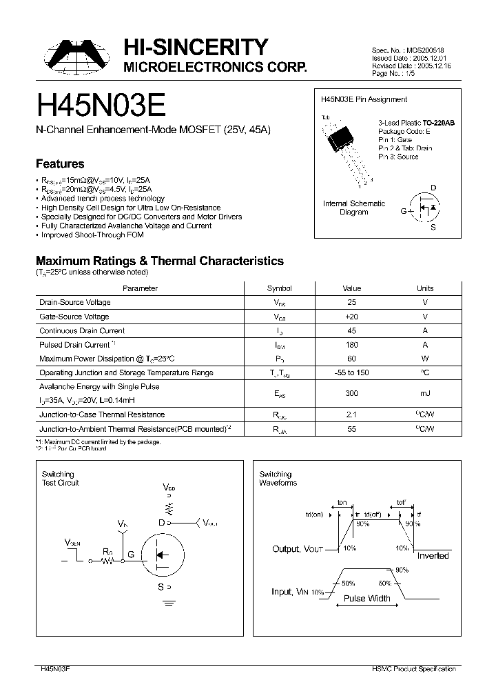 H45N03E_618615.PDF Datasheet