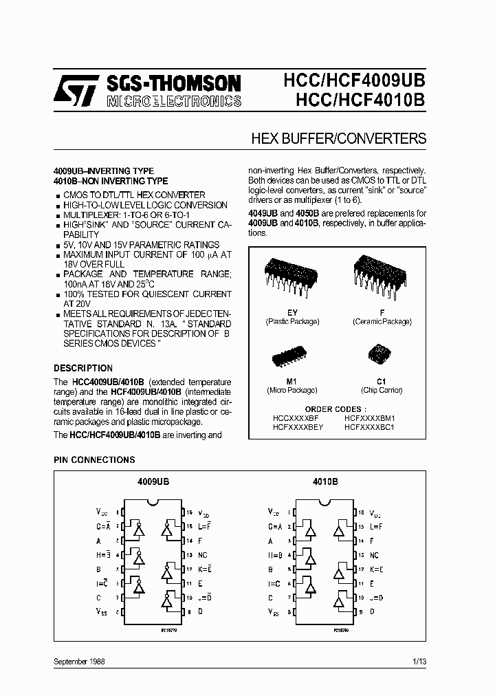 HCF4009_132448.PDF Datasheet