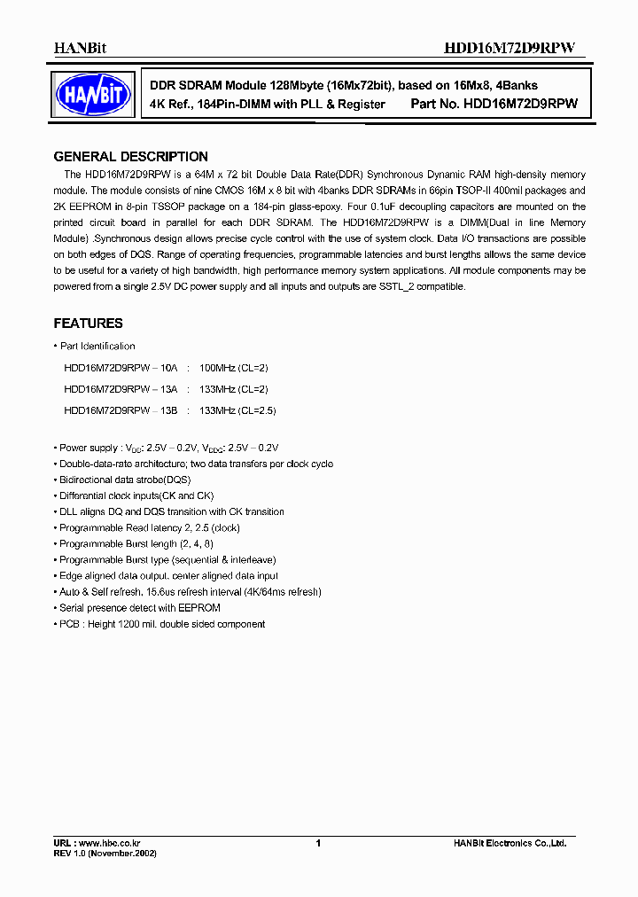 HDD16M72D9RPW_649117.PDF Datasheet