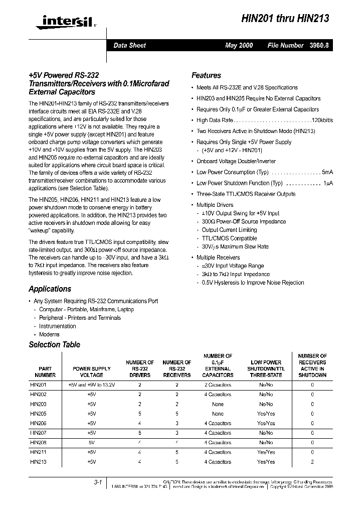 HIN208_80513.PDF Datasheet