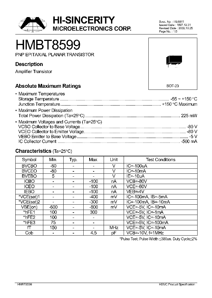 HMBT8599_40026.PDF Datasheet