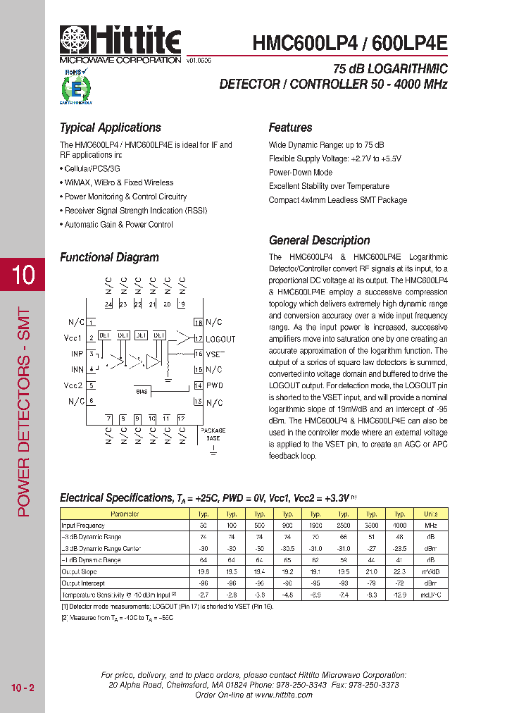 HMC600LP4_575862.PDF Datasheet