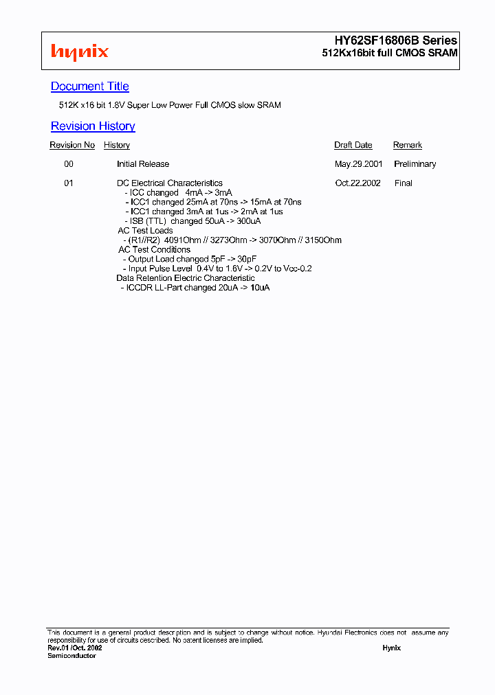HY62SF16806B-I_682958.PDF Datasheet