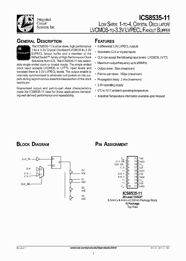 ICS8535-11_304766.PDF Datasheet