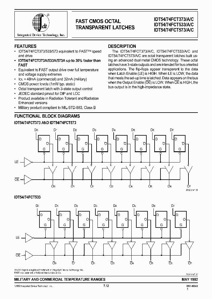 IDT74FCT533A_661245.PDF Datasheet