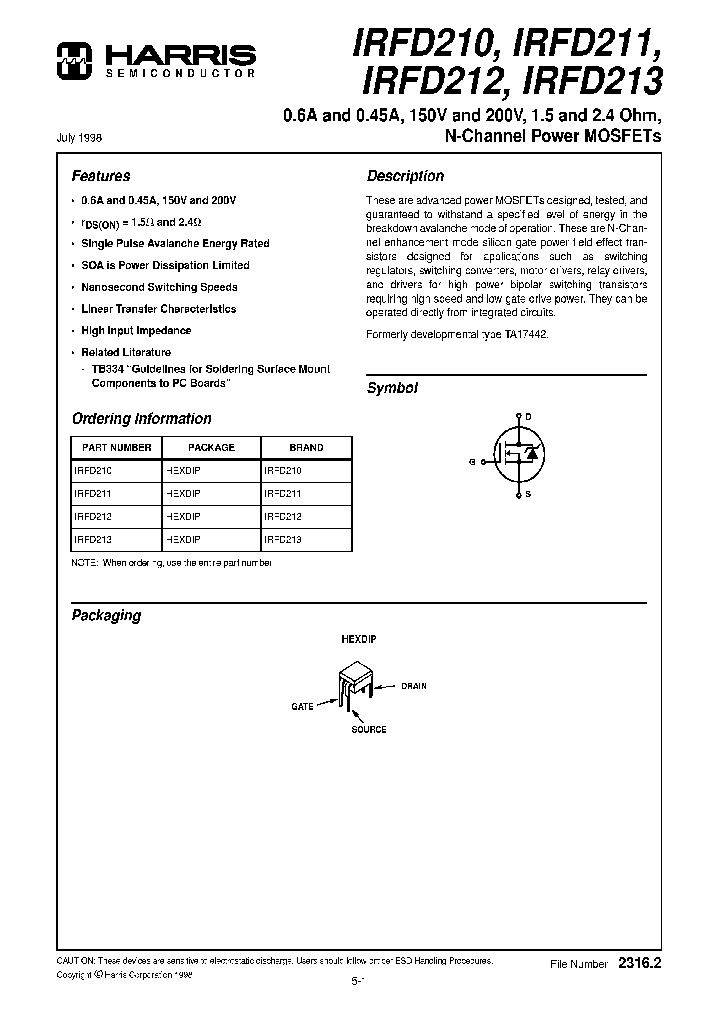 IRFD213_772658.PDF Datasheet