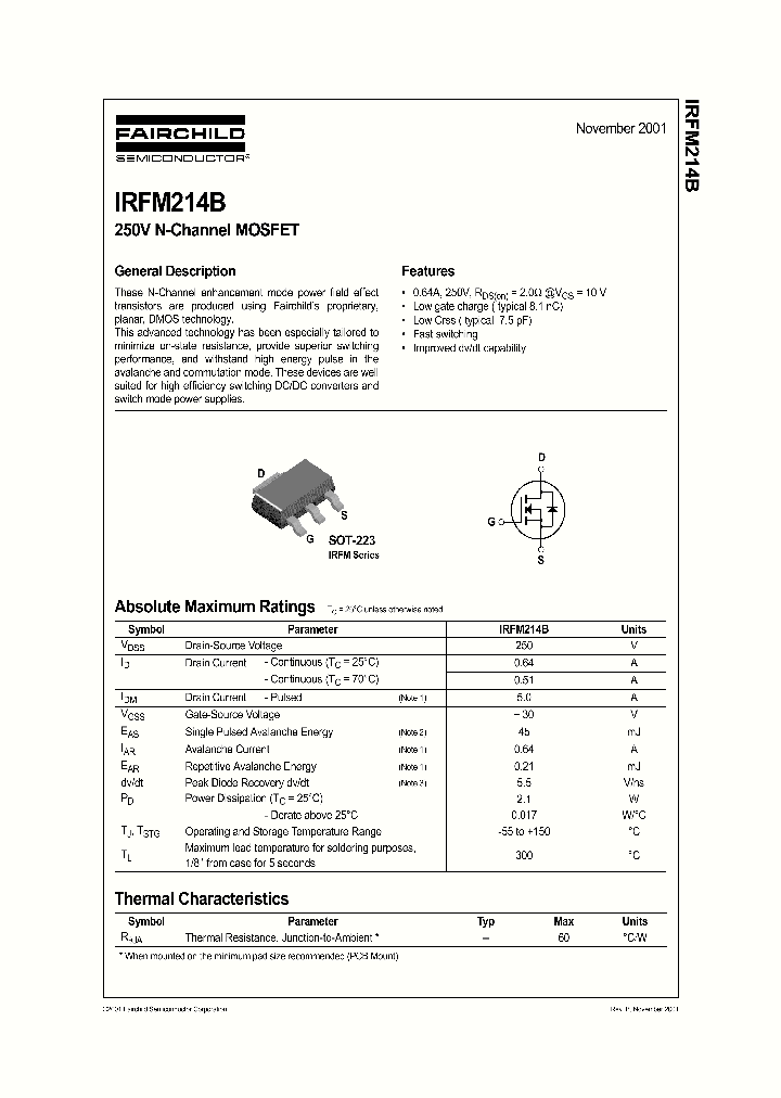 IRFM214B_670331.PDF Datasheet