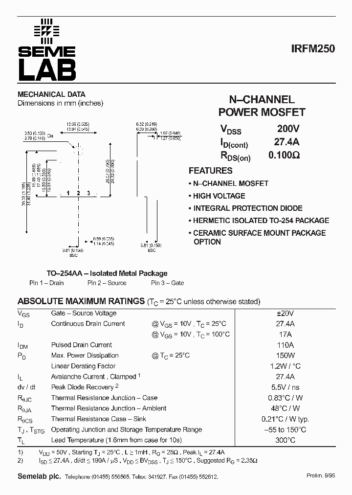 IRFM250_773331.PDF Datasheet
