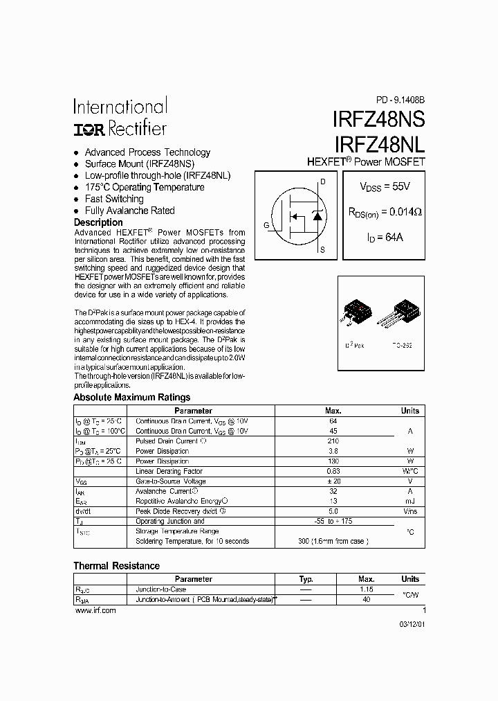 IRFZ48NS_582004.PDF Datasheet