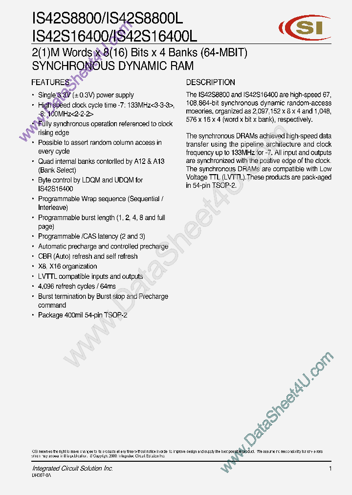 IS42S16400L_640521.PDF Datasheet