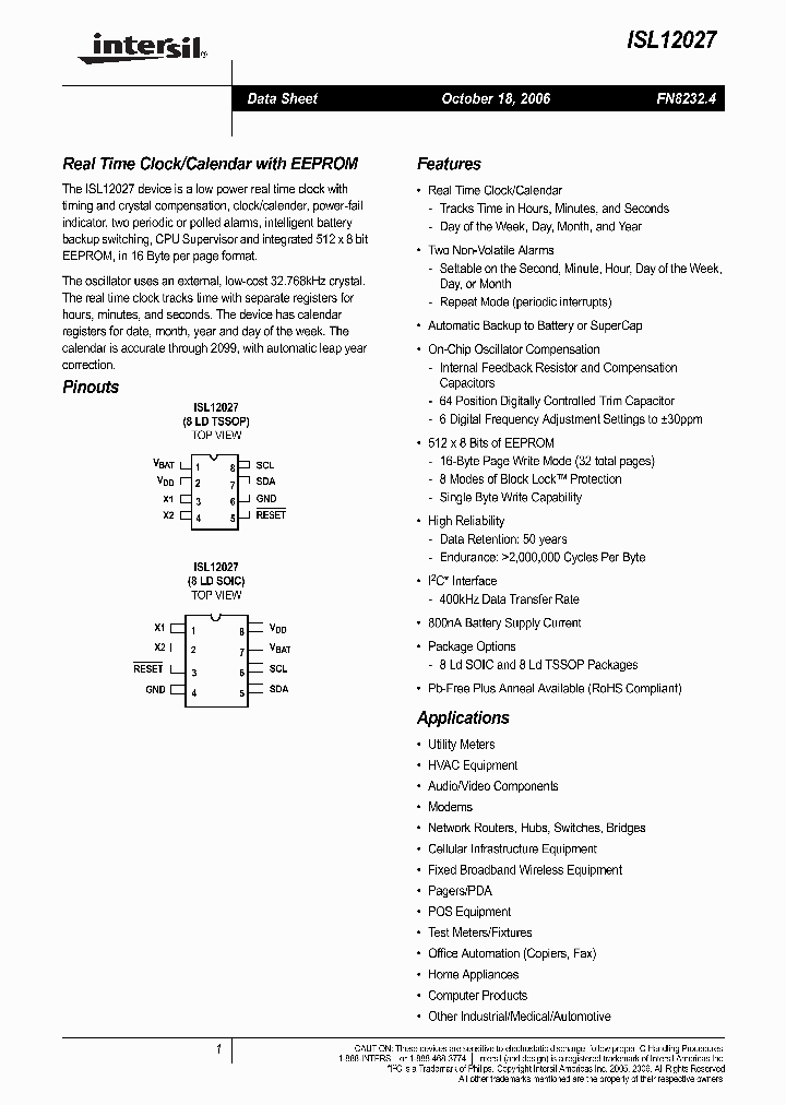 ISL12027IB27AZ_579965.PDF Datasheet