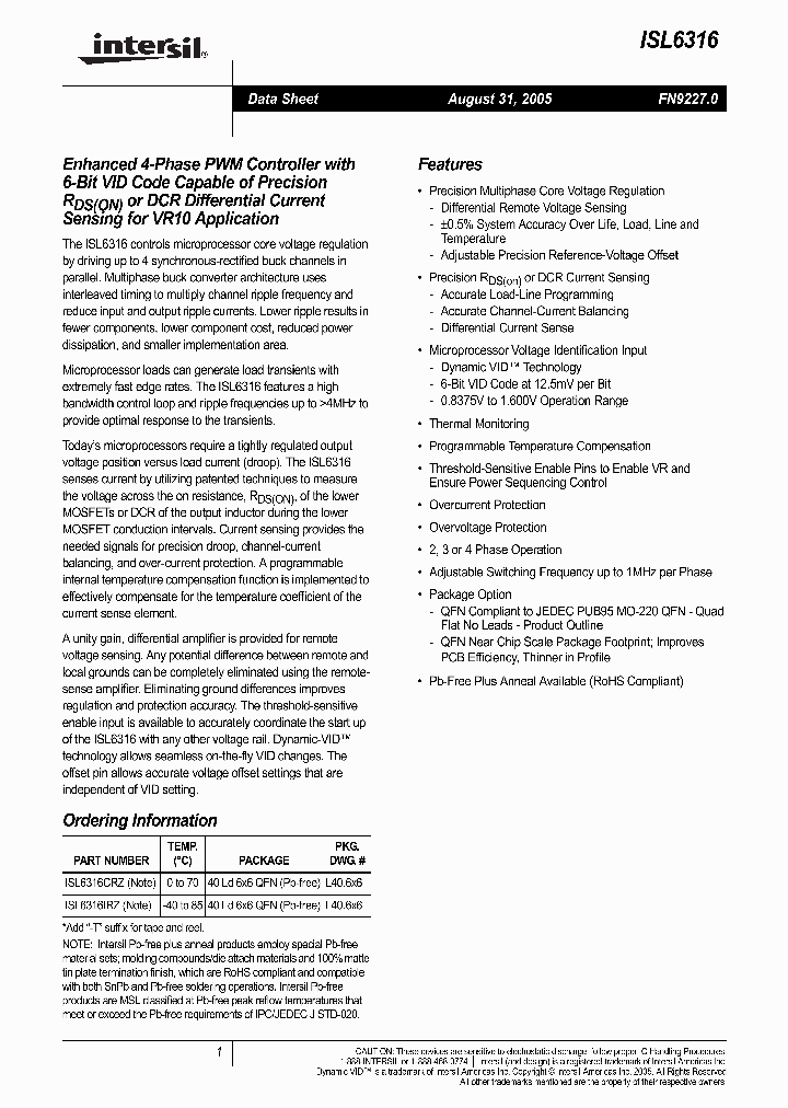 ISL6316_705094.PDF Datasheet