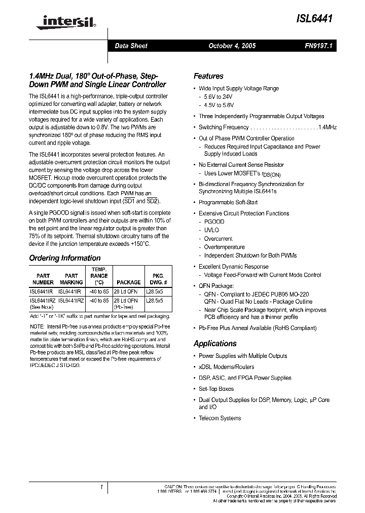 ISL6441IR_563963.PDF Datasheet