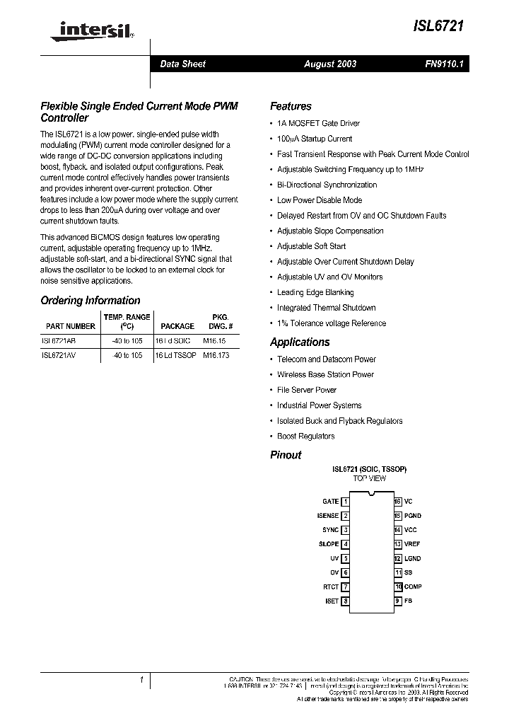 ISL6721AV_706185.PDF Datasheet