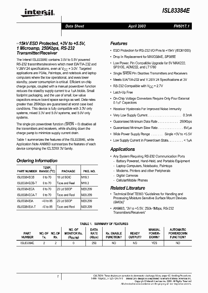 ISL83384ECA_719096.PDF Datasheet