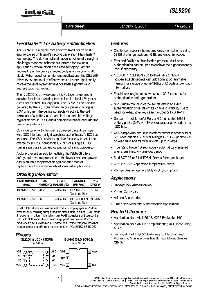 ISL9206DHZ-T_660187.PDF Datasheet