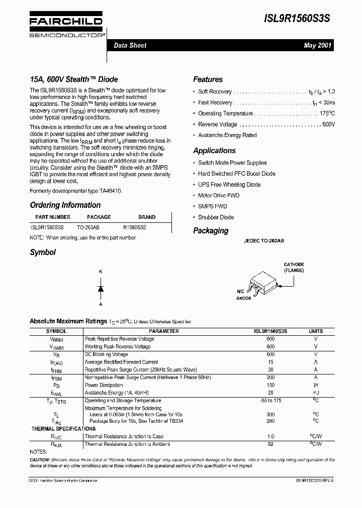 ISL9R1560S3S_656643.PDF Datasheet