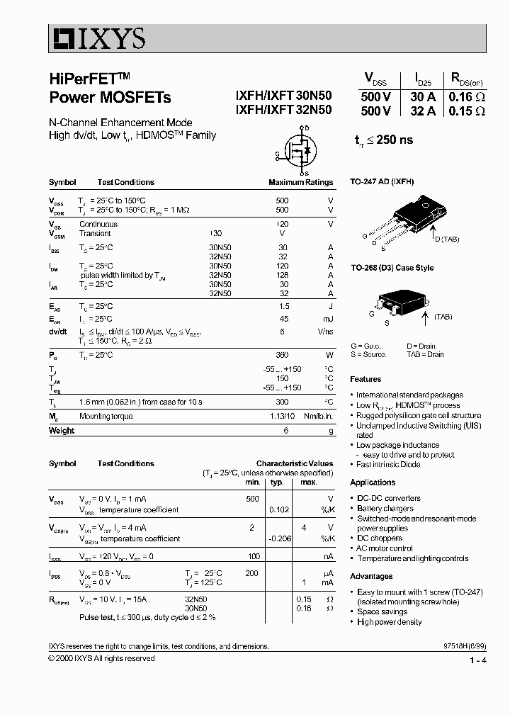 IXFT32N50_275294.PDF Datasheet
