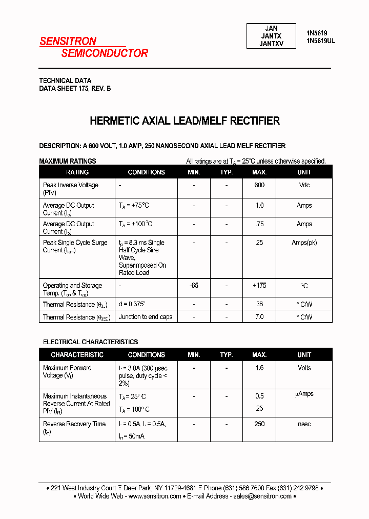 JANTX1N5619_587449.PDF Datasheet