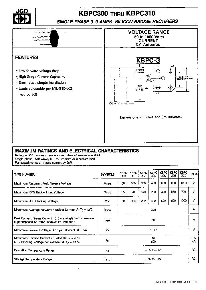 KBPC301_572801.PDF Datasheet