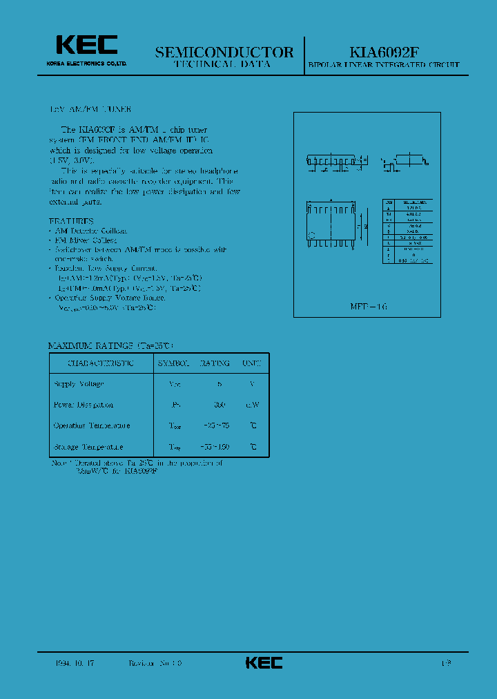 KIA6092F_594716.PDF Datasheet