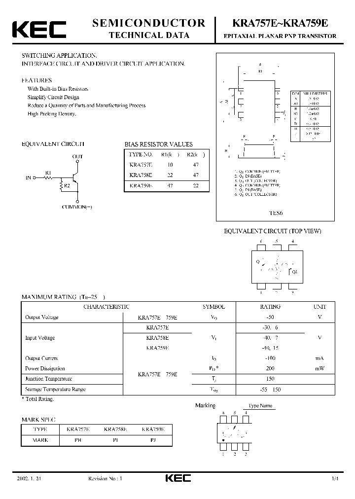 KRA758E_662474.PDF Datasheet