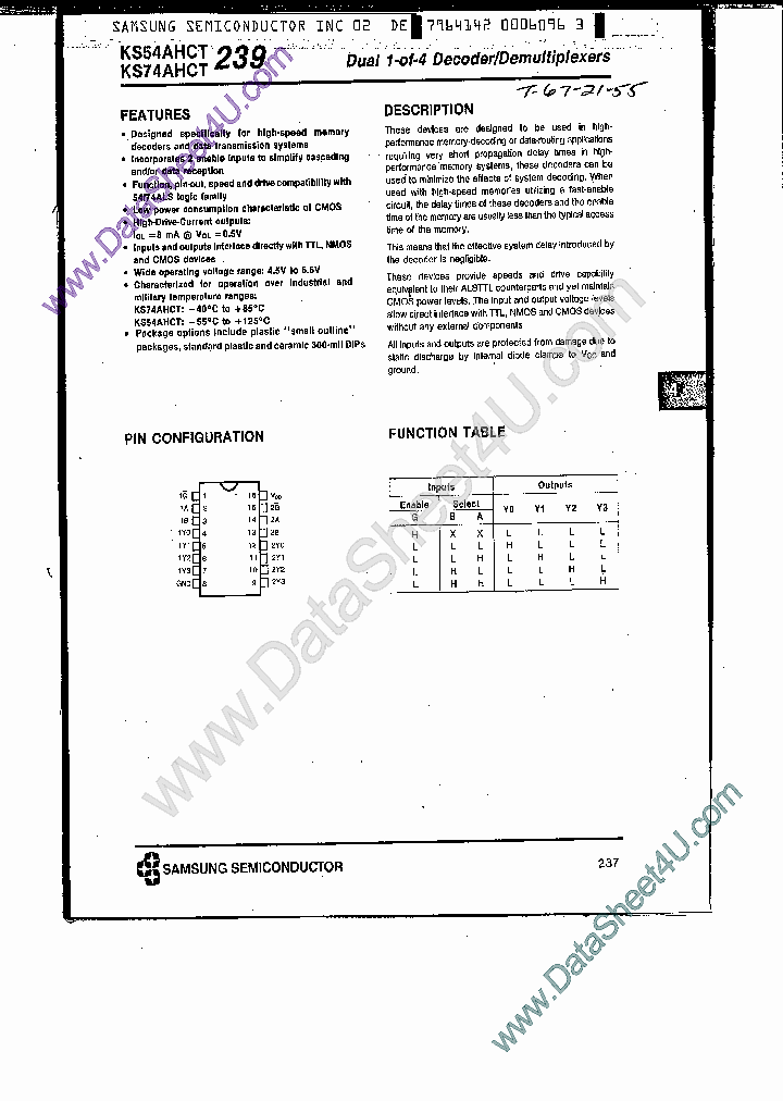 KS74AHCT239_770302.PDF Datasheet
